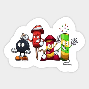 Fireworks Characters Sticker